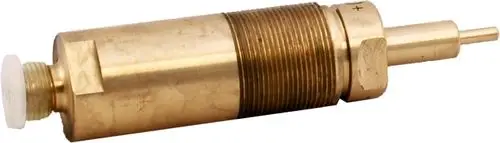 Hydraulikzylinder aus Messing mit Gewinde und Anschlussstutzen, typischerweise verwendet in Anwendungen von Wolf.